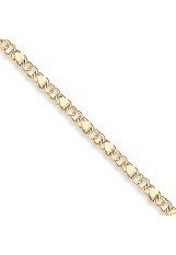 admirable real gold double link hearts charm bracelet for kids